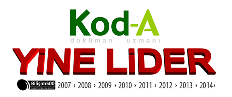 Kod-A Doküman/Arşiv Yönetimi Sektöründe Yine Pazar Lideri